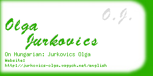 olga jurkovics business card